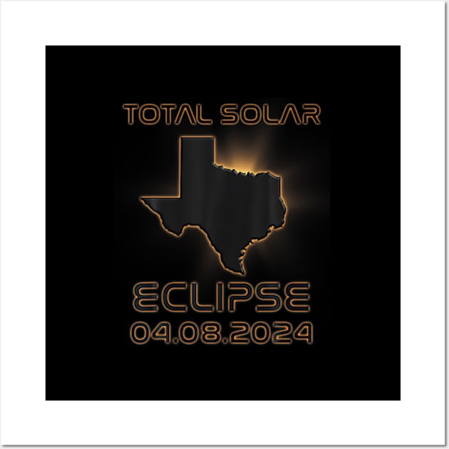 Total Solar Eclipse Texas 2024 - Texas Eclipse Wall Art by Diana-Arts-C